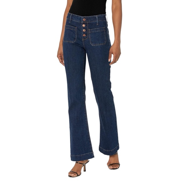 Oat New York Denim - OAT New York Mid-Rise Sailor Boot Cut Jeans 25